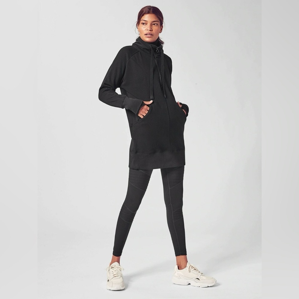 ATHLETA || Inclination Moto Tight in Powervita in BLACK SIZE XS